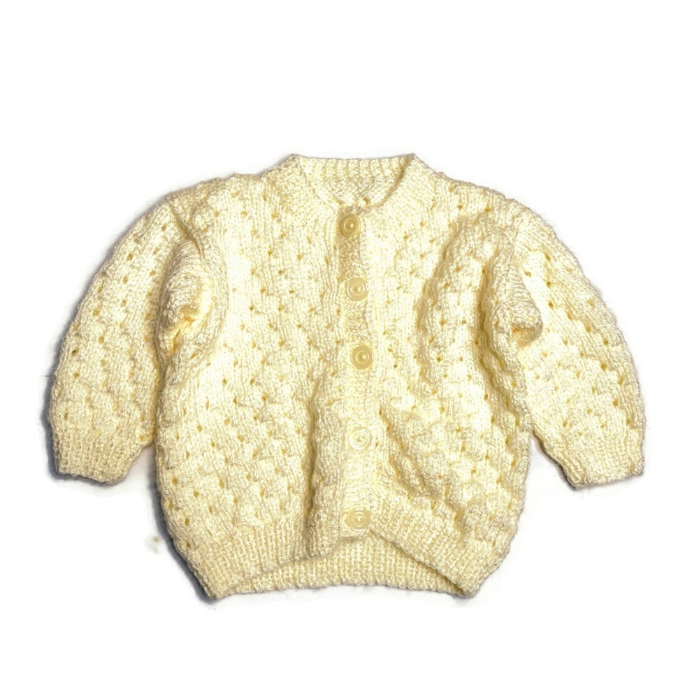 Baby girls 0-3M handmade knitted‎ cardigan